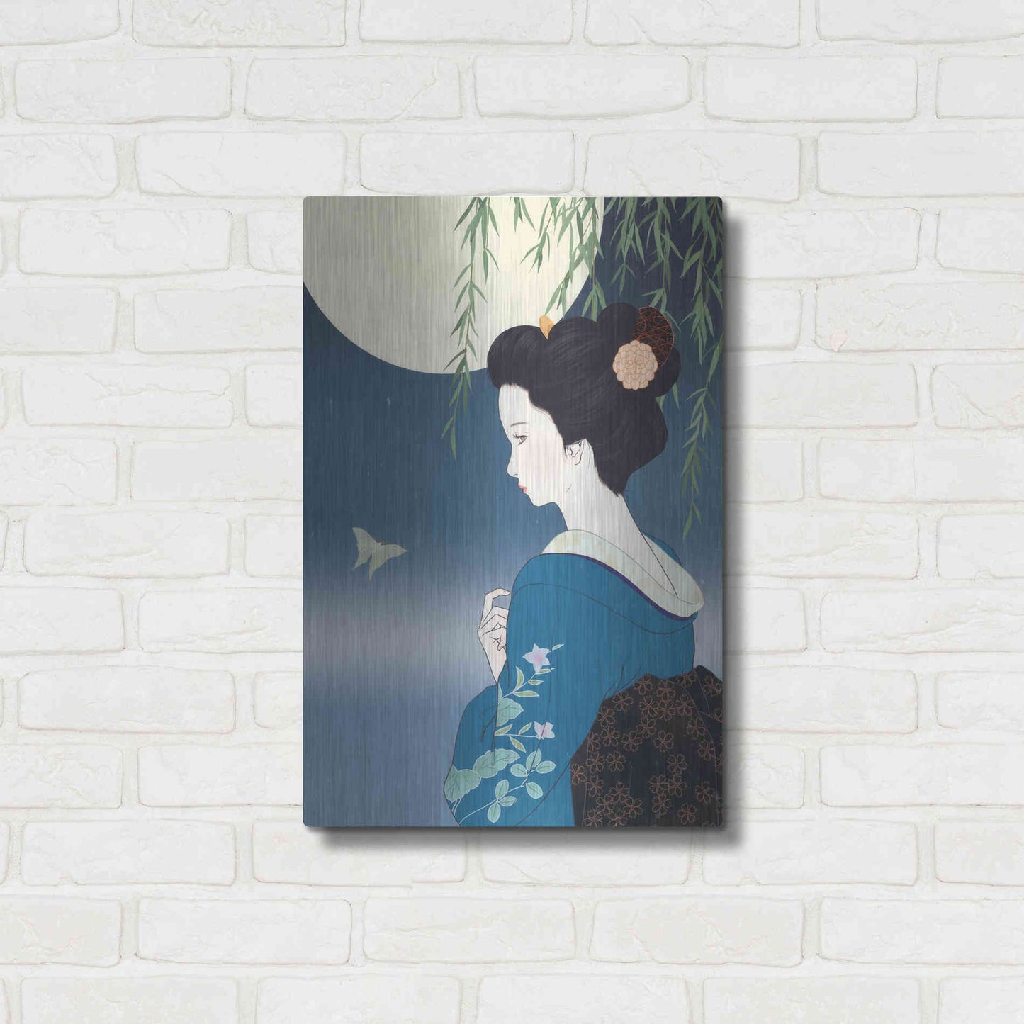 Luxe Metal Art 'Fumitsuki' by Sai Tamiya, Metal Wall Art,16x24