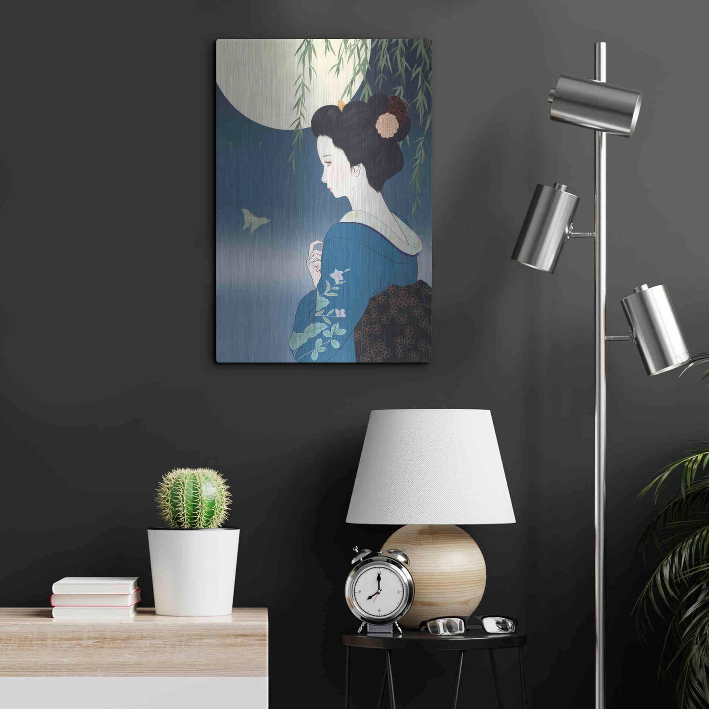 Luxe Metal Art 'Fumitsuki' by Sai Tamiya, Metal Wall Art,16x24