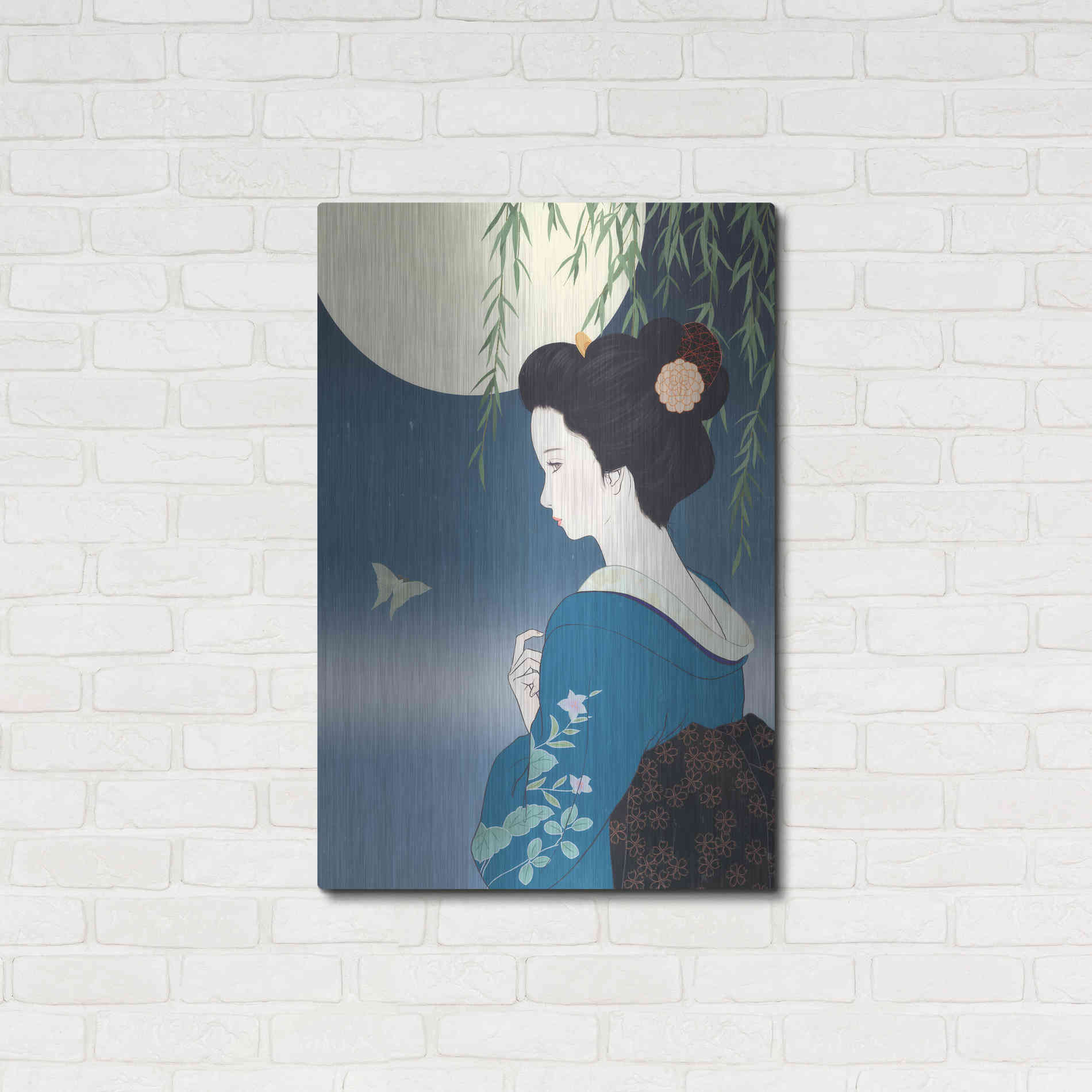 Luxe Metal Art 'Fumitsuki' by Sai Tamiya, Metal Wall Art,24x36