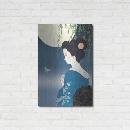 Luxe Metal Art 'Fumitsuki' by Sai Tamiya, Metal Wall Art,24x36