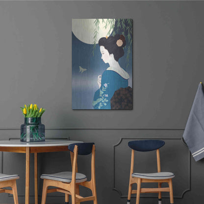 Luxe Metal Art 'Fumitsuki' by Sai Tamiya, Metal Wall Art,24x36