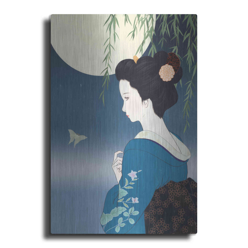 Luxe Metal Art 'Fumitsuki' by Sai Tamiya, Metal Wall Art