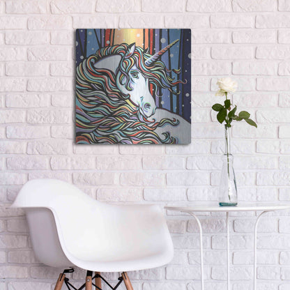 Luxe Metal Art 'Magical Unicorn I' by Carolee Vitaletti, Metal Wall Art,24x24