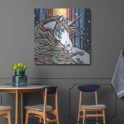 Luxe Metal Art 'Magical Unicorn I' by Carolee Vitaletti, Metal Wall Art,36x36