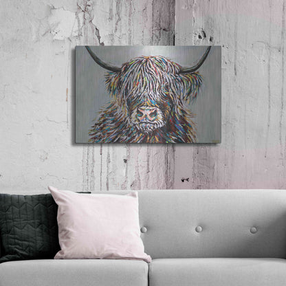 Luxe Metal Art 'Woolly Highland II' by Carolee Vitaletti, Metal Wall Art,36x24