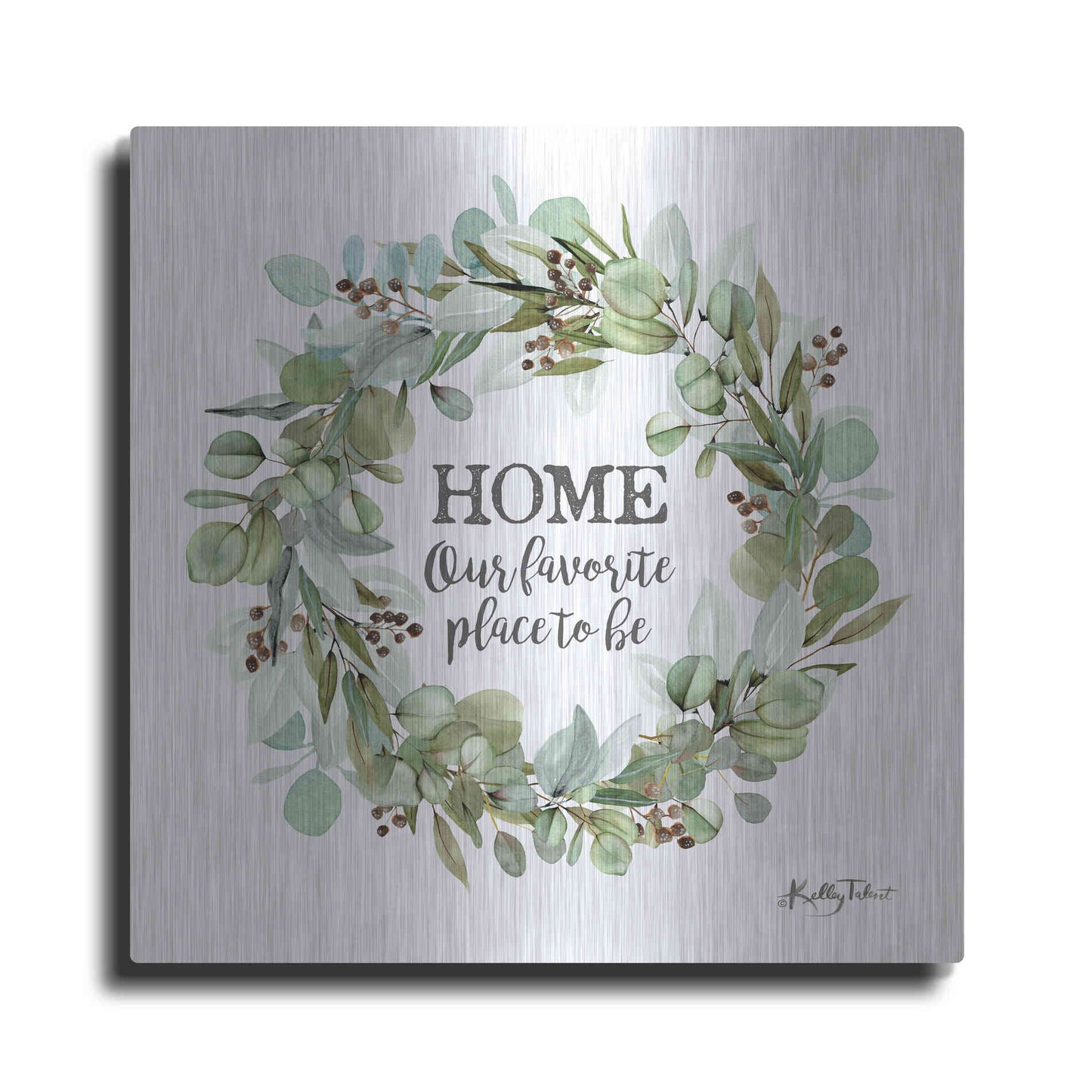 Luxe Metal Art 'Home-Our Favorite Place' by Kelley Talent, Metal Wall Art