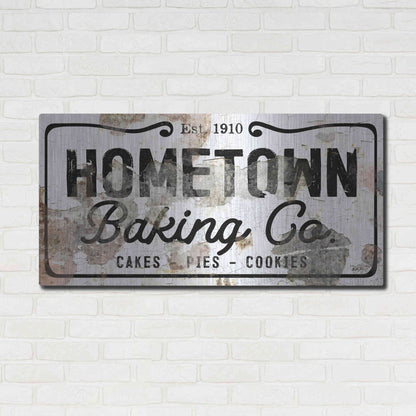Luxe Metal Art 'Hometown Baking Co' by Kelley Talent, Metal Wall Art,48x24