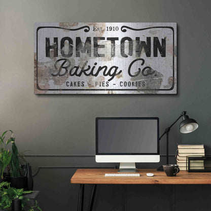 Luxe Metal Art 'Hometown Baking Co' by Kelley Talent, Metal Wall Art,48x24