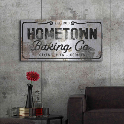 Luxe Metal Art 'Hometown Baking Co' by Kelley Talent, Metal Wall Art,48x24