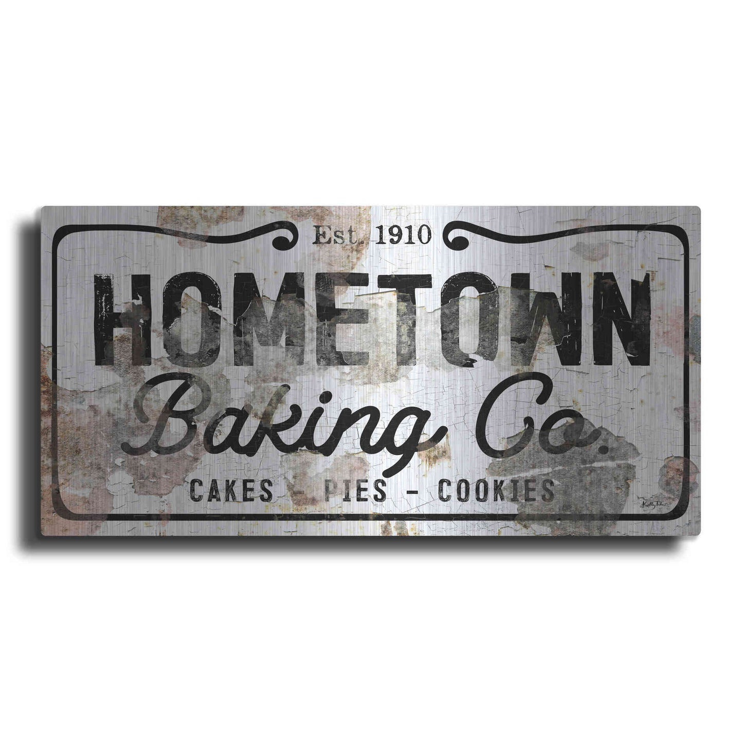 Luxe Metal Art 'Hometown Baking Co' by Kelley Talent, Metal Wall Art