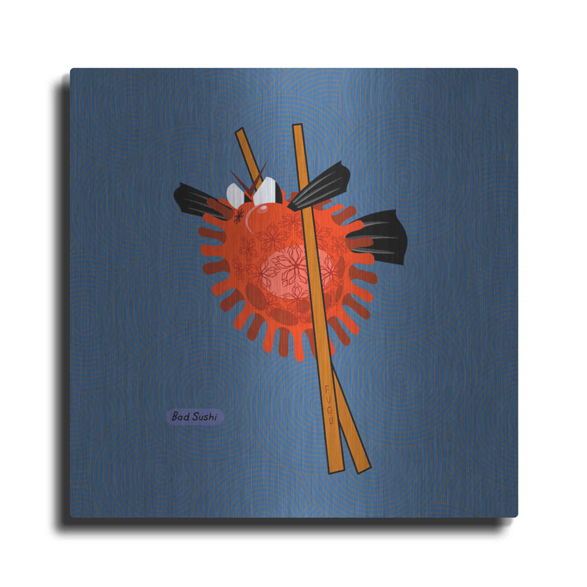 Luxe Metal Art 'Fugu' by Chuck Wimmer, Metal Wall Art