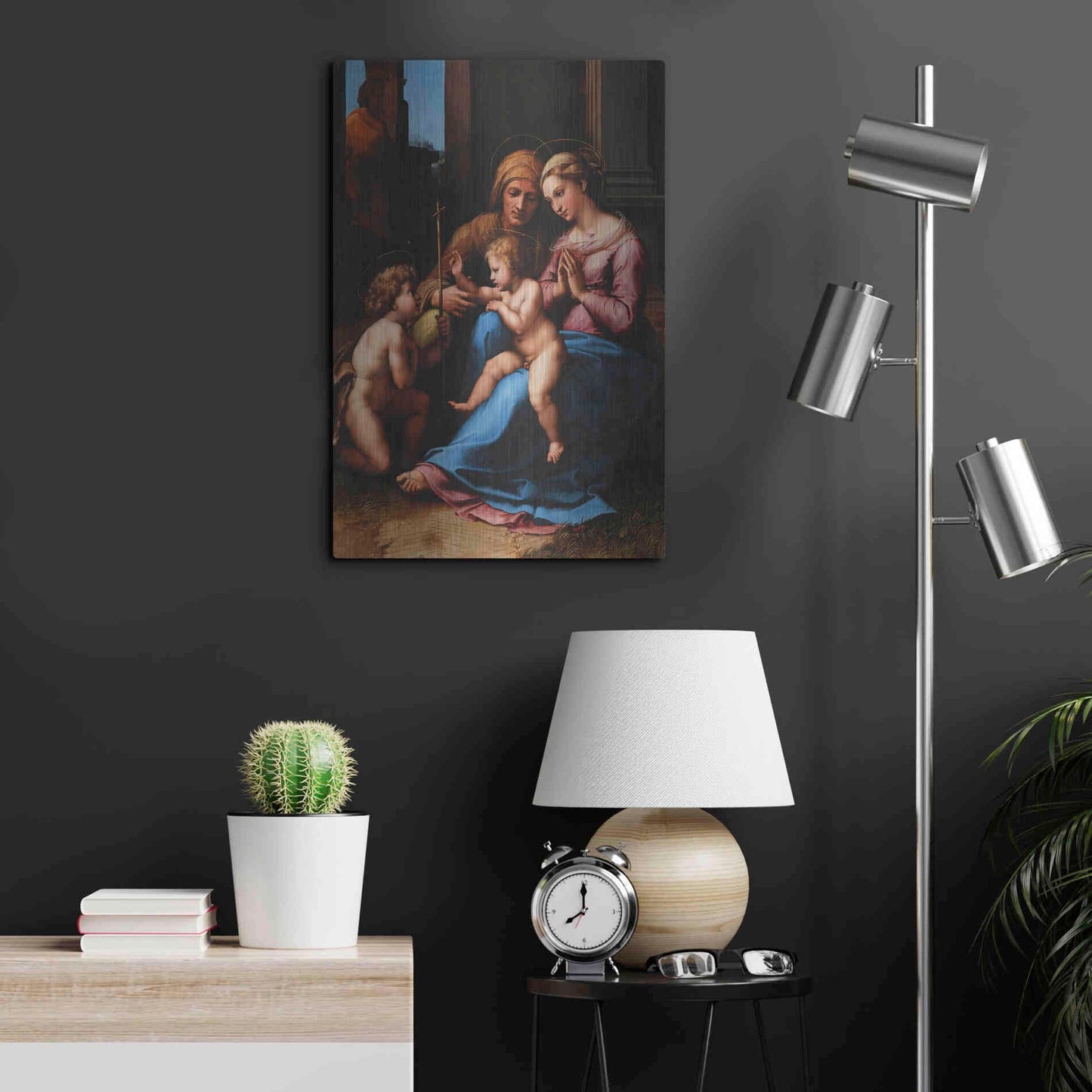 Luxe Metal Art 'Madonna of Divine Love' by Raphael, Metal Wall Art,16x24