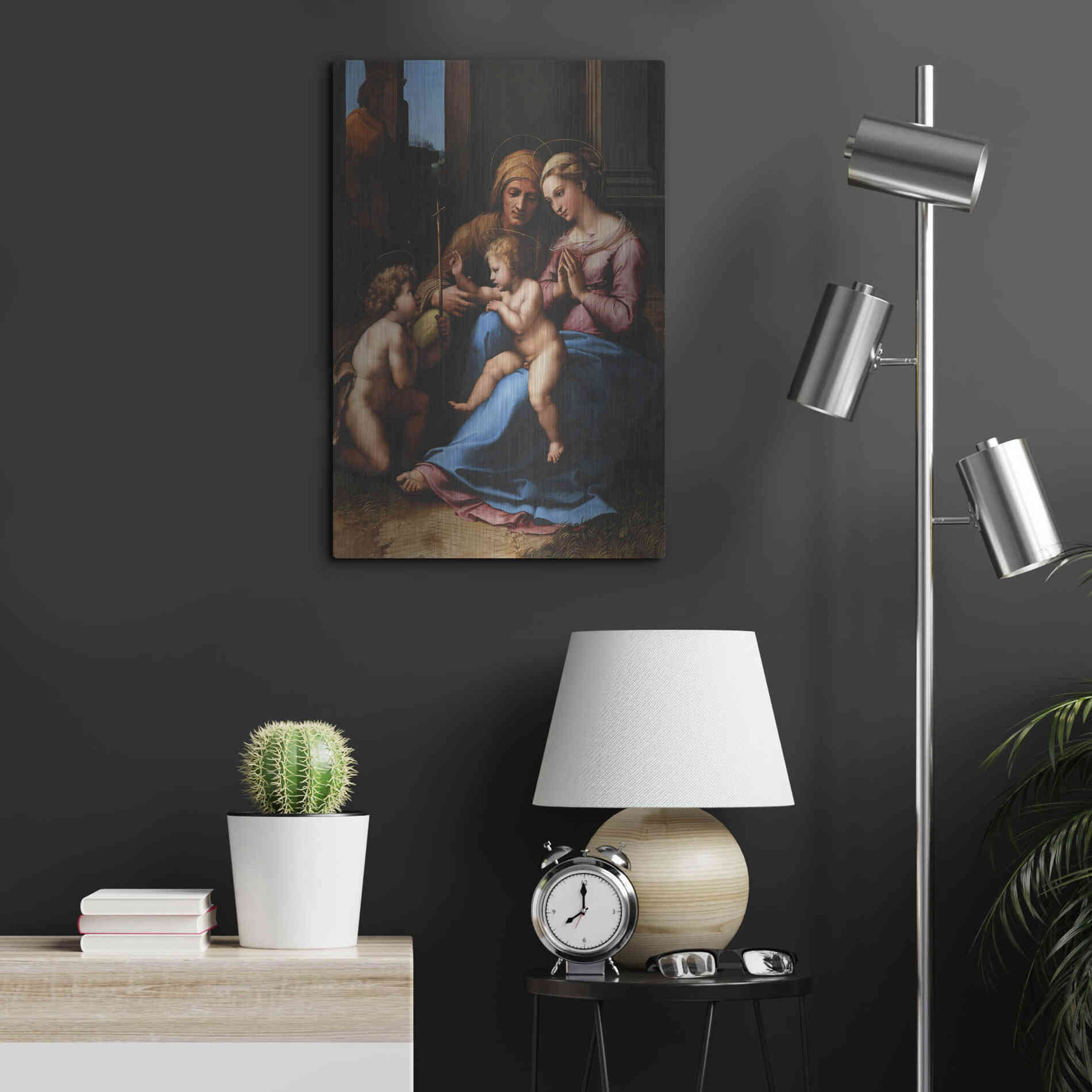 Luxe Metal Art 'Madonna of Divine Love' by Raphael, Metal Wall Art,16x24