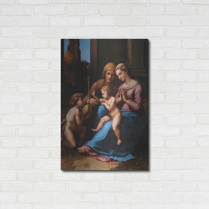 Luxe Metal Art 'Madonna of Divine Love' by Raphael, Metal Wall Art,24x36