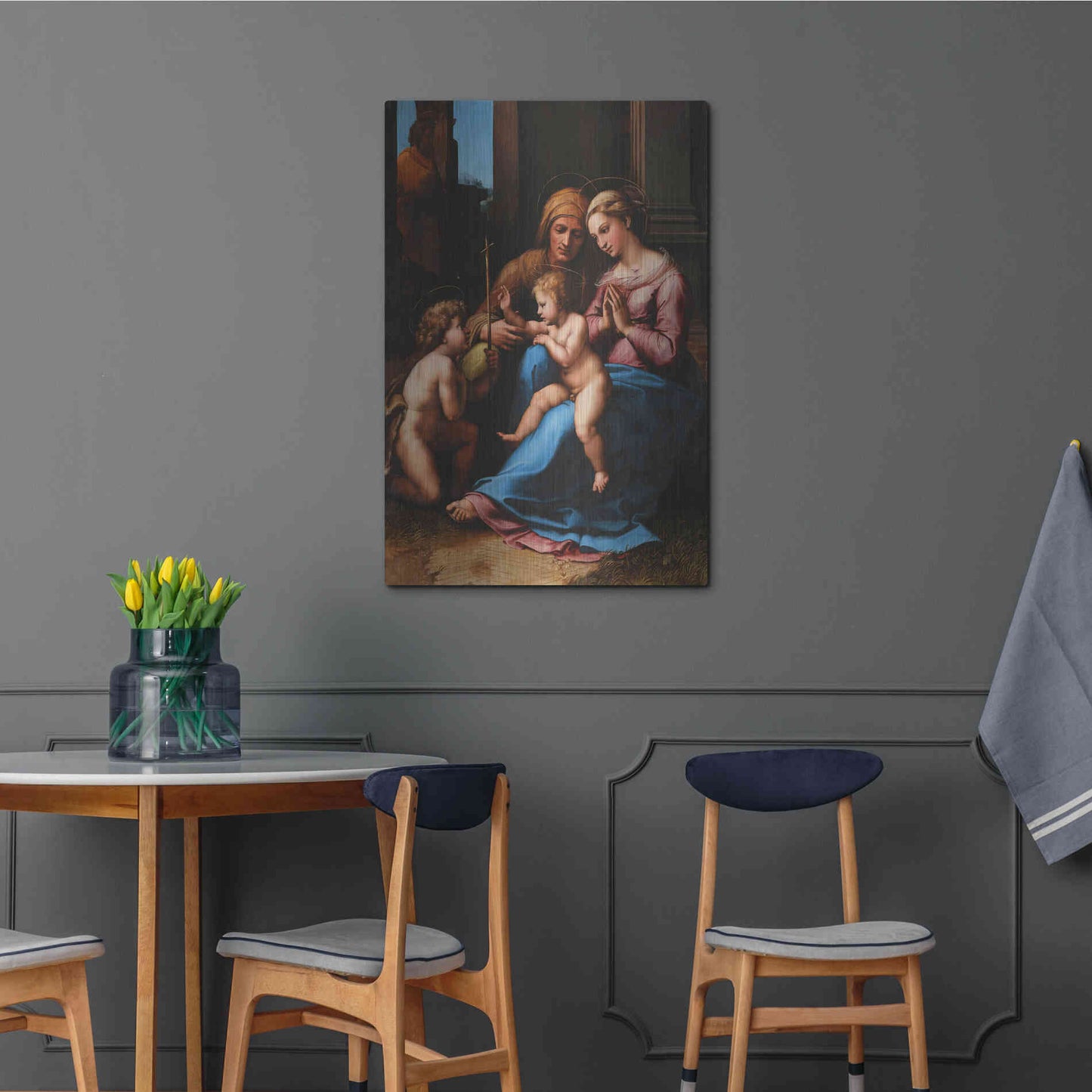 Luxe Metal Art 'Madonna of Divine Love' by Raphael, Metal Wall Art,24x36