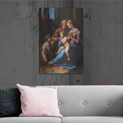 Luxe Metal Art 'Madonna of Divine Love' by Raphael, Metal Wall Art,24x36