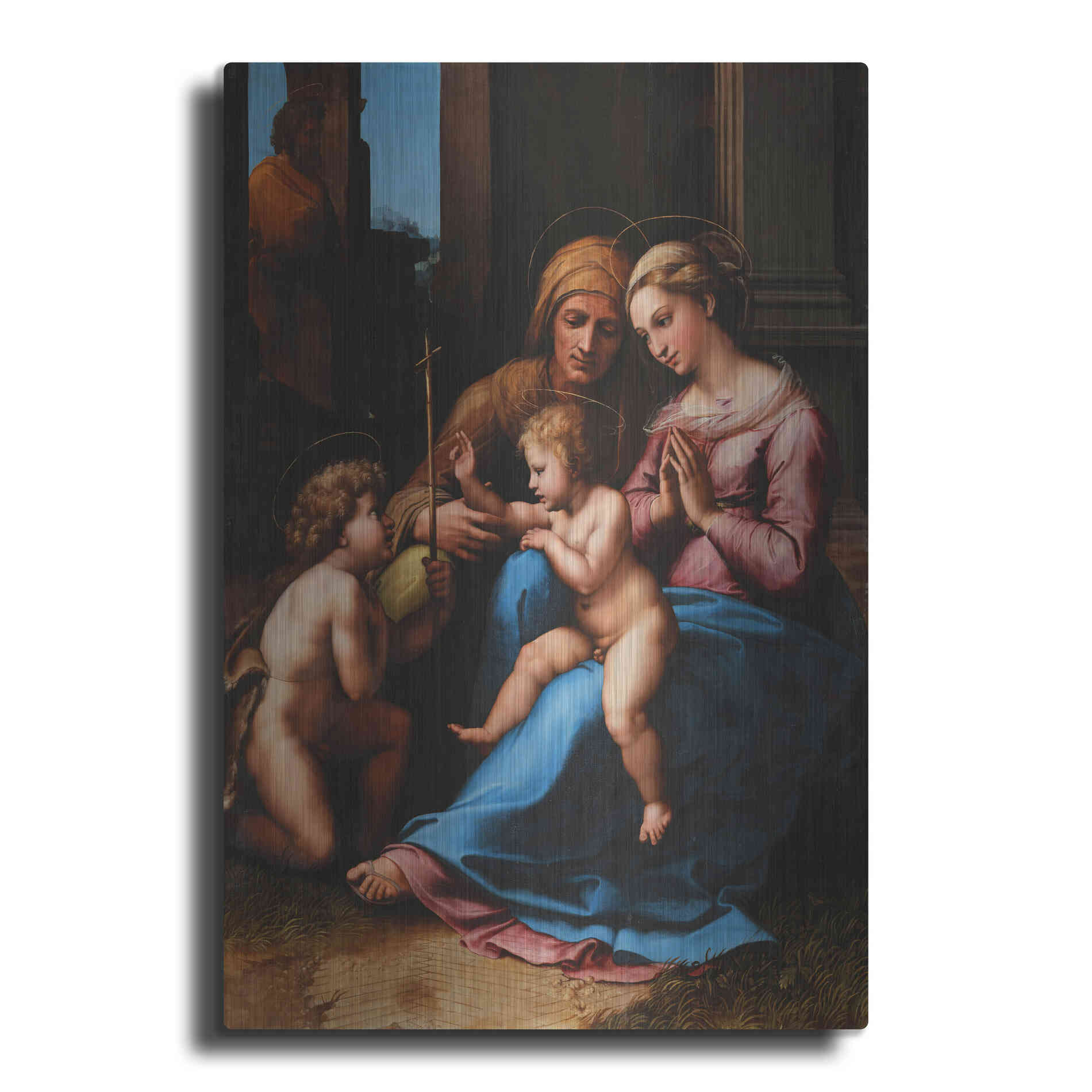 Luxe Metal Art 'Madonna of Divine Love' by Raphael, Metal Wall Art