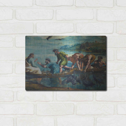 Luxe Metal Art 'The Miraculous Draught of Fishes' by Raphael, Metal Wall Art,16x12