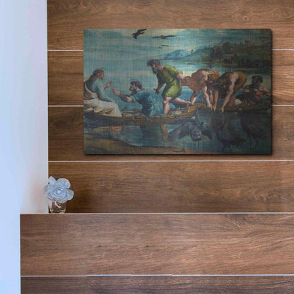Luxe Metal Art 'The Miraculous Draught of Fishes' by Raphael, Metal Wall Art,16x12