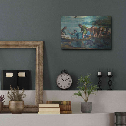 Luxe Metal Art 'The Miraculous Draught of Fishes' by Raphael, Metal Wall Art,16x12