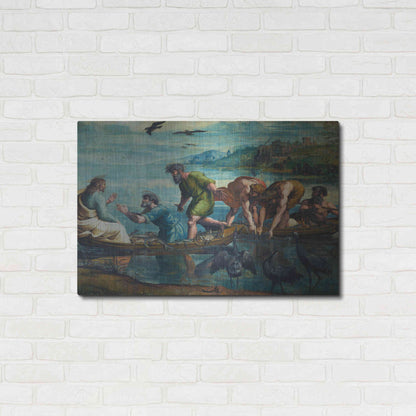 Luxe Metal Art 'The Miraculous Draught of Fishes' by Raphael, Metal Wall Art,36x24