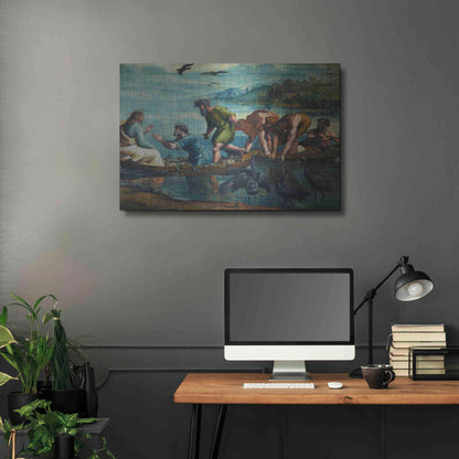 Luxe Metal Art 'The Miraculous Draught of Fishes' by Raphael, Metal Wall Art,36x24