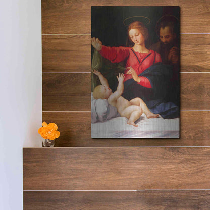 Luxe Metal Art 'Madonna of Loreto' by Raphael, Metal Wall Art,12x16