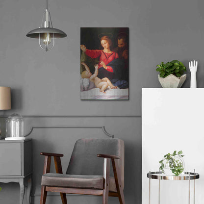 Luxe Metal Art 'Madonna of Loreto' by Raphael, Metal Wall Art,16x24