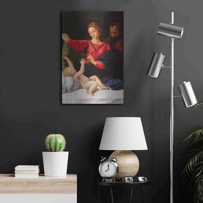 Luxe Metal Art 'Madonna of Loreto' by Raphael, Metal Wall Art,16x24