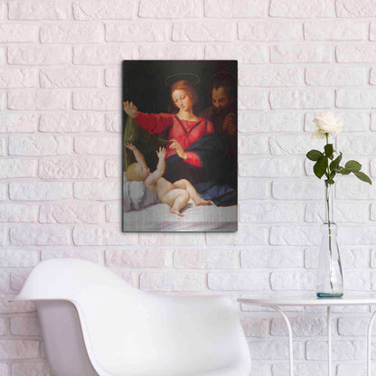 Luxe Metal Art 'Madonna of Loreto' by Raphael, Metal Wall Art,16x24