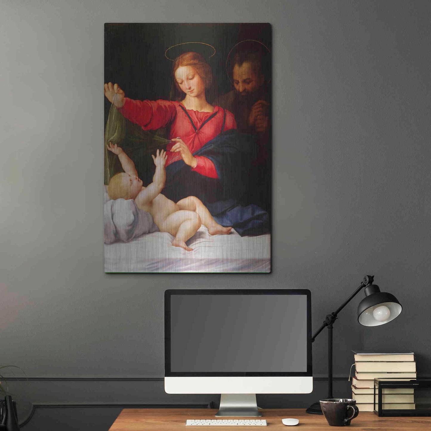 Luxe Metal Art 'Madonna of Loreto' by Raphael, Metal Wall Art,24x36
