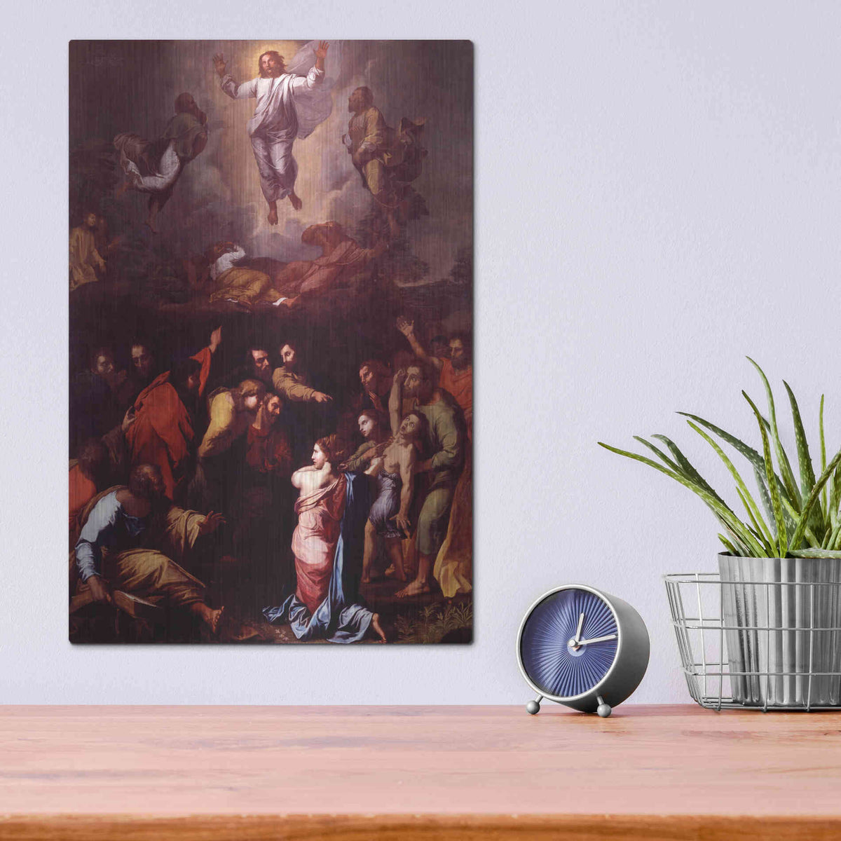 Luxe Metal Art 'The Transfiguration' by Raphael, Metal Wall Art,12x16