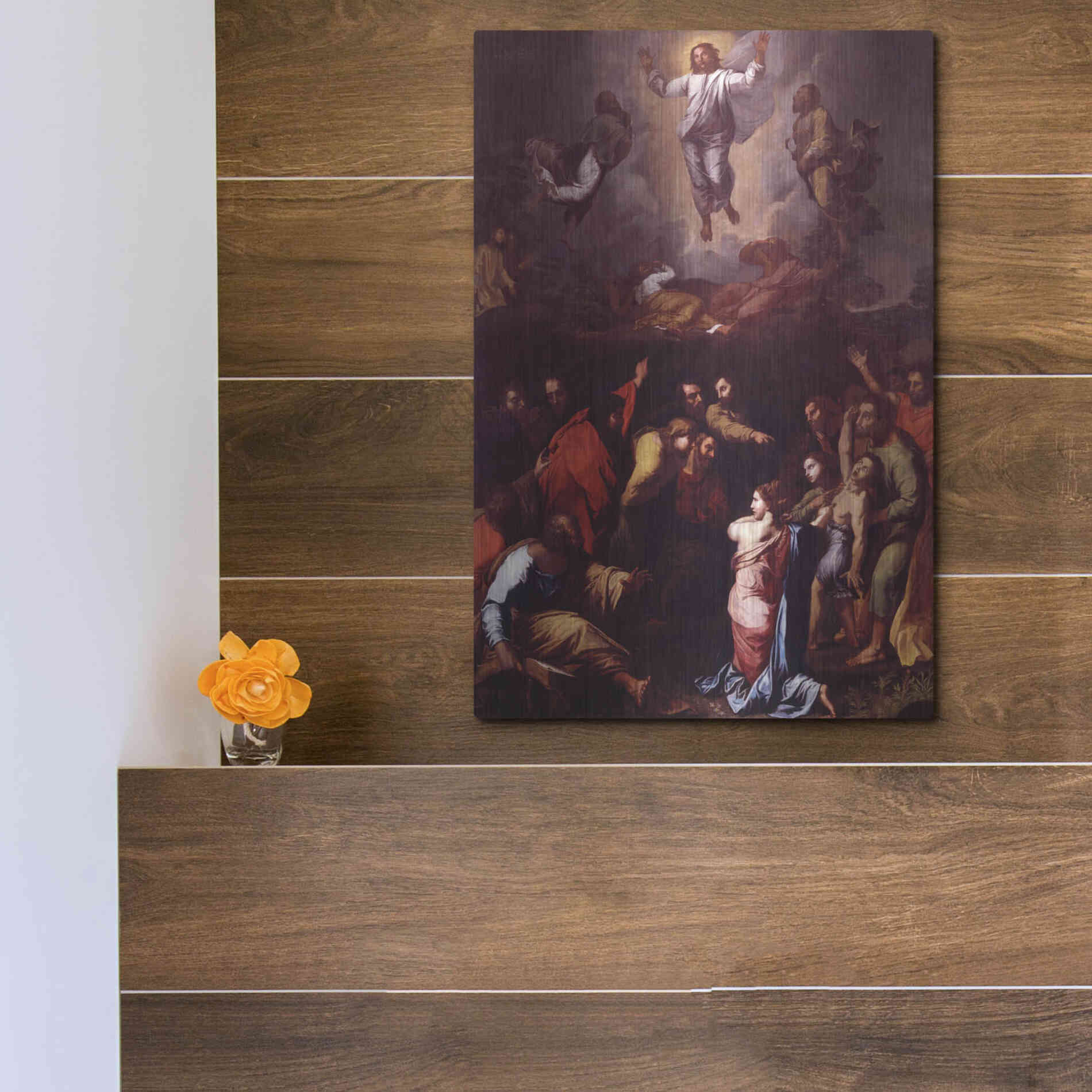 Luxe Metal Art 'The Transfiguration' by Raphael, Metal Wall Art,12x16