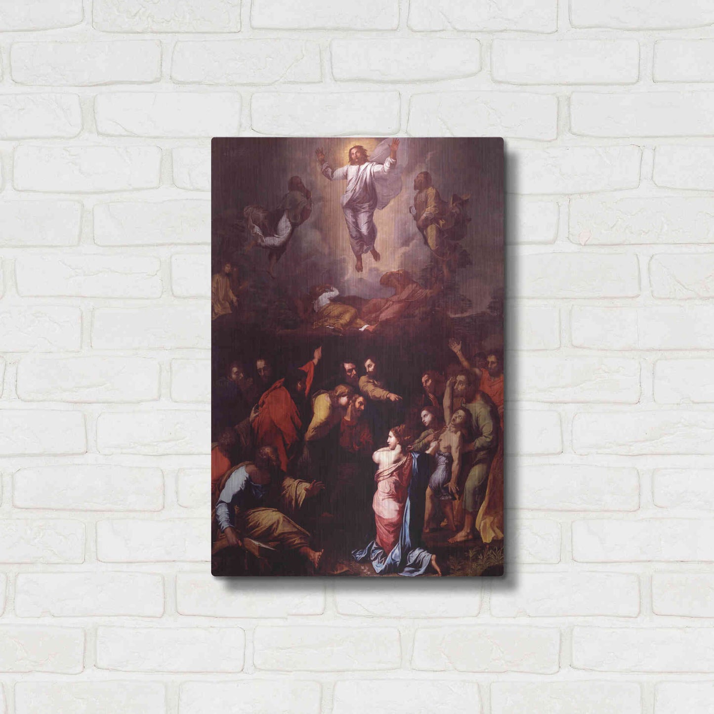 Luxe Metal Art 'The Transfiguration' by Raphael, Metal Wall Art,16x24
