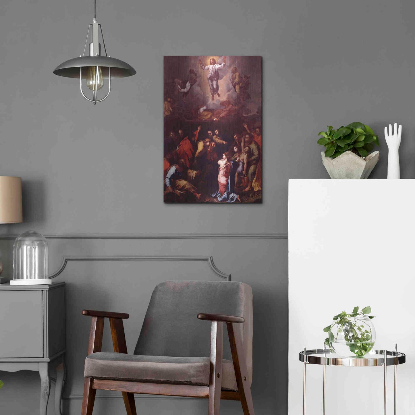 Luxe Metal Art 'The Transfiguration' by Raphael, Metal Wall Art,16x24