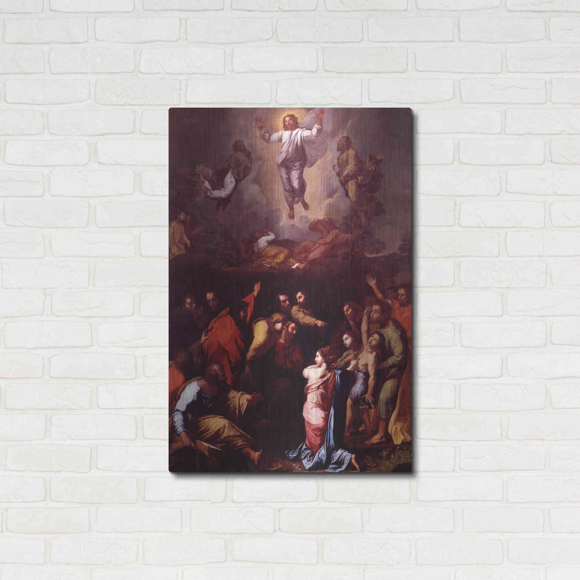 Luxe Metal Art 'The Transfiguration' by Raphael, Metal Wall Art,24x36
