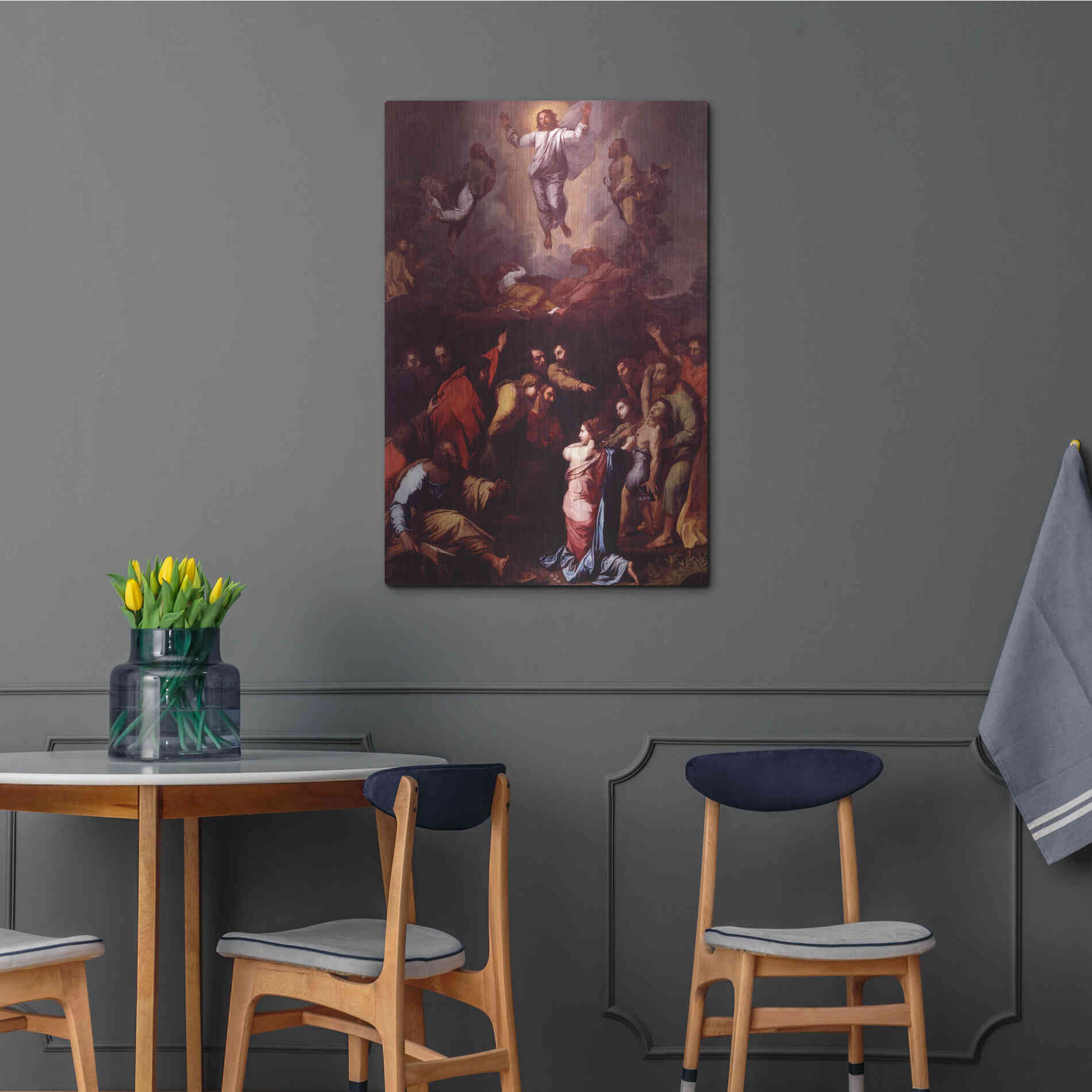 Luxe Metal Art 'The Transfiguration' by Raphael, Metal Wall Art,24x36