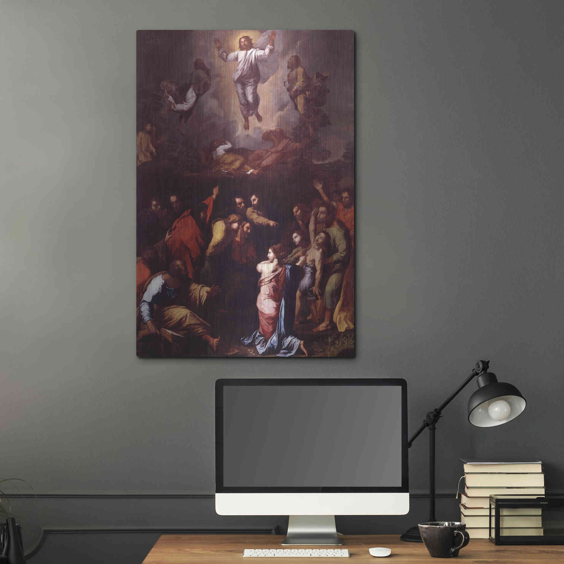 Luxe Metal Art 'The Transfiguration' by Raphael, Metal Wall Art,24x36