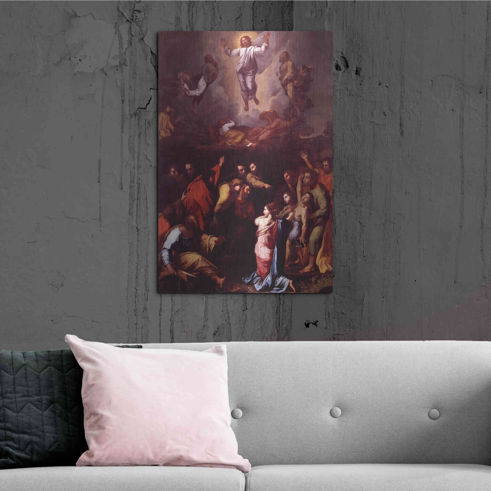 Luxe Metal Art 'The Transfiguration' by Raphael, Metal Wall Art,24x36