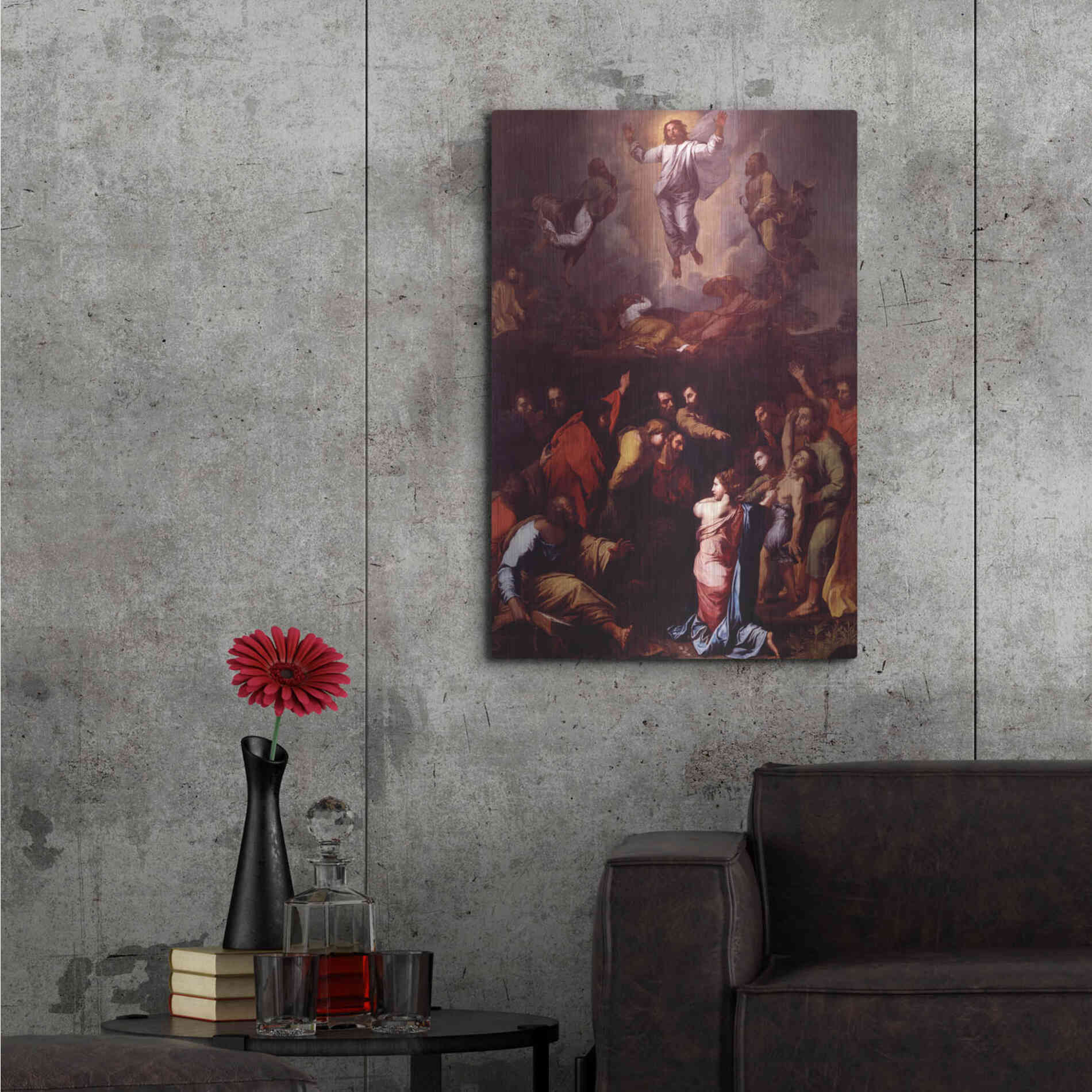 Luxe Metal Art 'The Transfiguration' by Raphael, Metal Wall Art,24x36