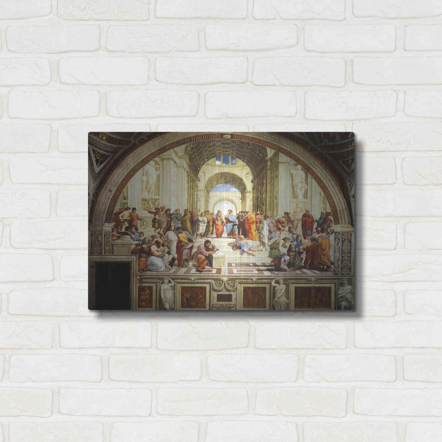 Luxe Metal Art 'The School of Athens' by Raphael, Metal Wall Art,24x16