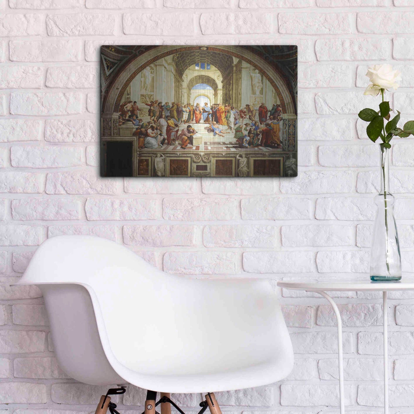 Luxe Metal Art 'The School of Athens' by Raphael, Metal Wall Art,24x16