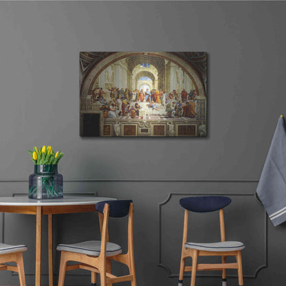 Luxe Metal Art 'The School of Athens' by Raphael, Metal Wall Art,36x24