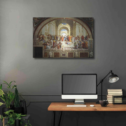 Luxe Metal Art 'The School of Athens' by Raphael, Metal Wall Art,36x24