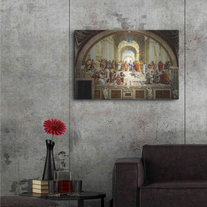 Luxe Metal Art 'The School of Athens' by Raphael, Metal Wall Art,36x24