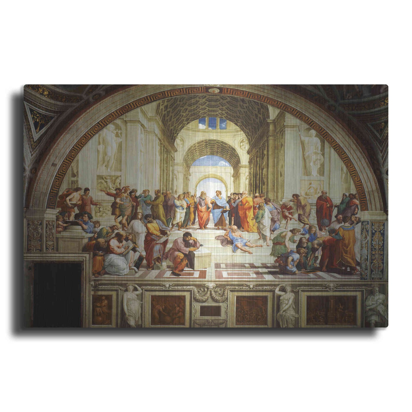 Luxe Metal Art 'The School of Athens' by Raphael, Metal Wall Art