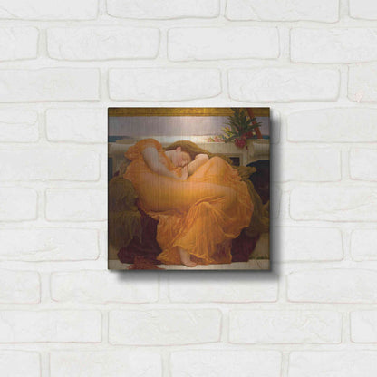Luxe Metal Art 'Flaming June' by Sir Frederic Leighton, Metal Wall Art,12x12