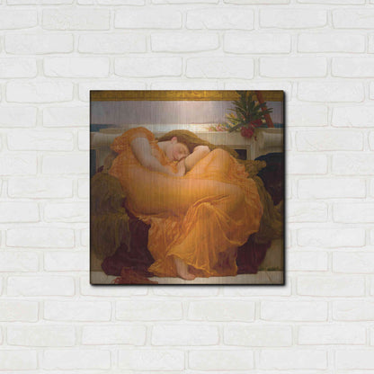Luxe Metal Art 'Flaming June' by Sir Frederic Leighton, Metal Wall Art,24x24