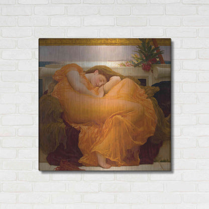 Luxe Metal Art 'Flaming June' by Sir Frederic Leighton, Metal Wall Art,36x36