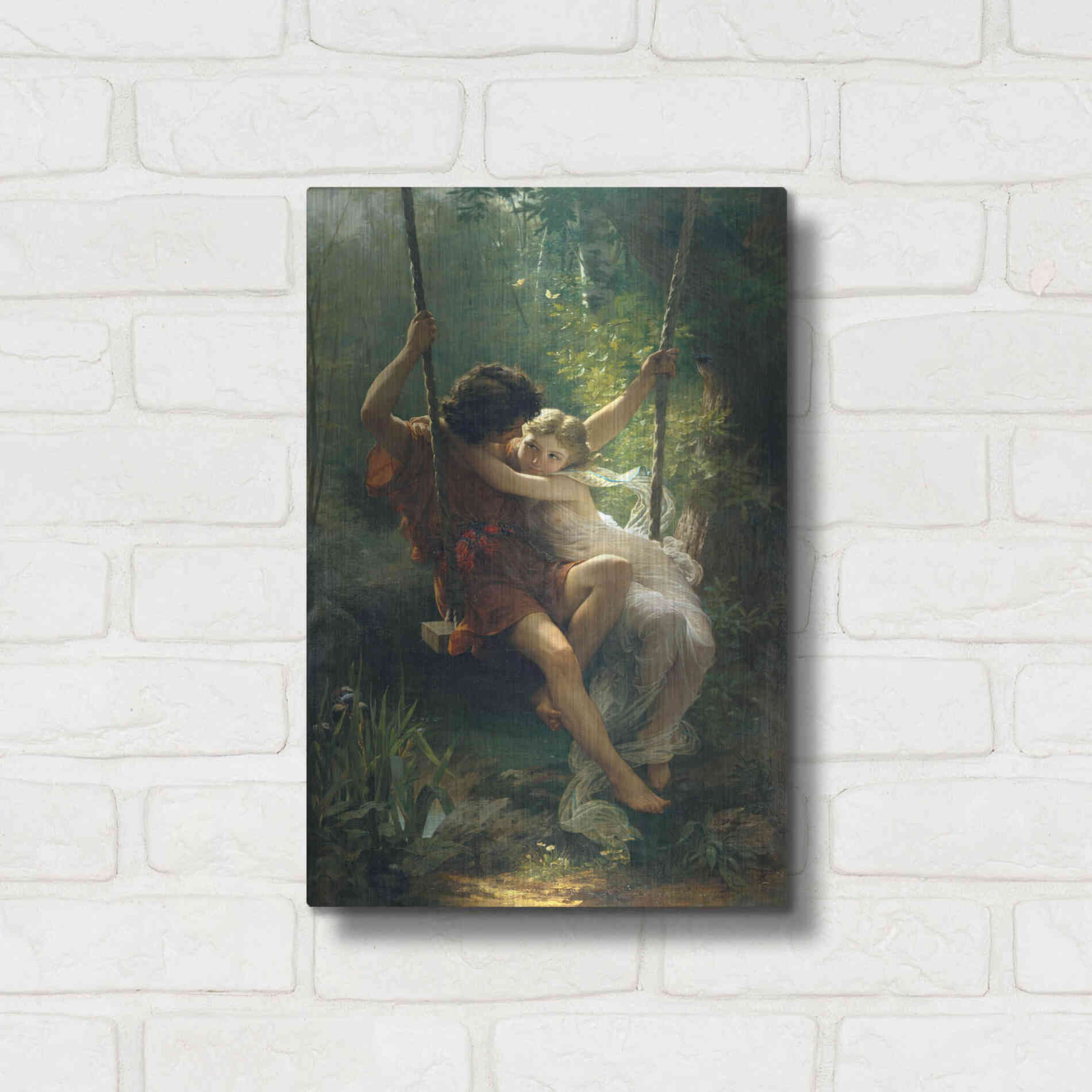 Luxe Metal Art 'Springtime' by Pierre Auguste Cot, Metal Wall Art,12x16